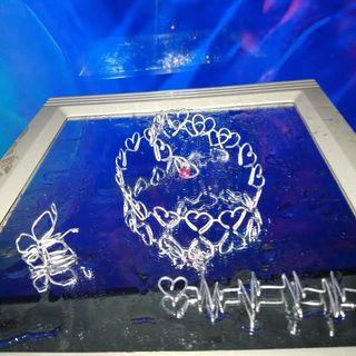 Silver Wire Art Heart Pattern Choker/Bracelet/Headpiece w/ Crystal