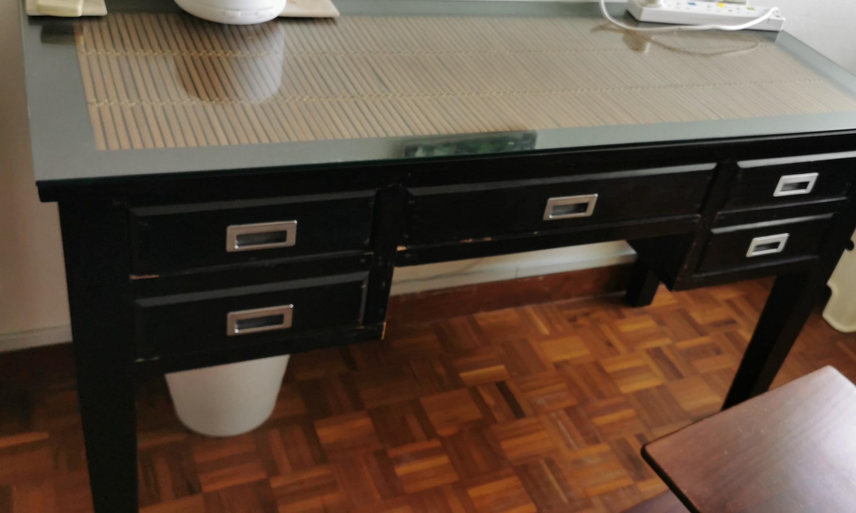 Solid Teak Wood Study Table Dressing Table Price To Go Furniture Tables Chairs On Carousell