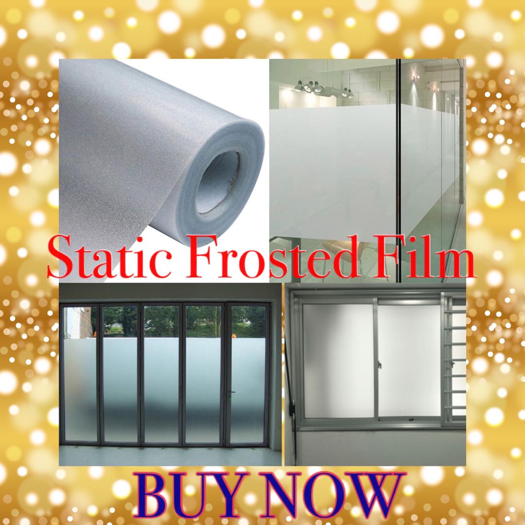 Static Frosted window Film no residue after remove easy DIY UV