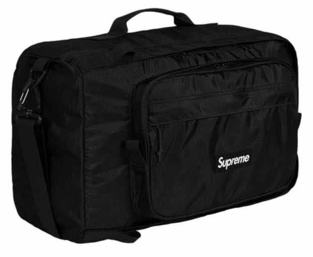 black supreme duffle