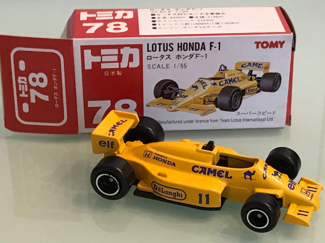 Tomica lotus Honda F1 CAMEL 日本製黑轆, 興趣及遊戲, 玩具& 遊戲類