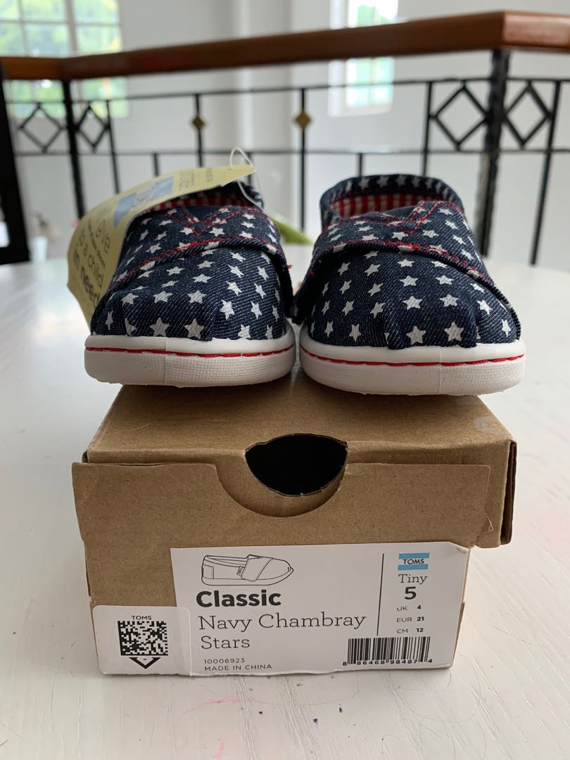 Toms baby infant toddler shoes size 