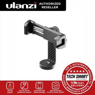 ULANZI ST-17 360° Rotation Phone Holder Clamp Clip with Cold Shoe Mount for Microphone Light Tripod Mount