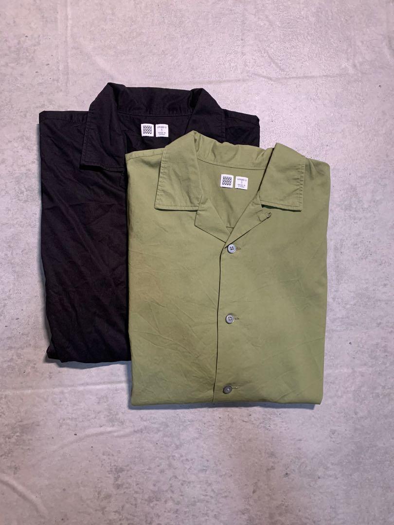 Uniqlo U Short Sleeve Open Collar Rayon Shirt Men S Fashion Tops Sets Tshirts Polo Shirts On Carousell
