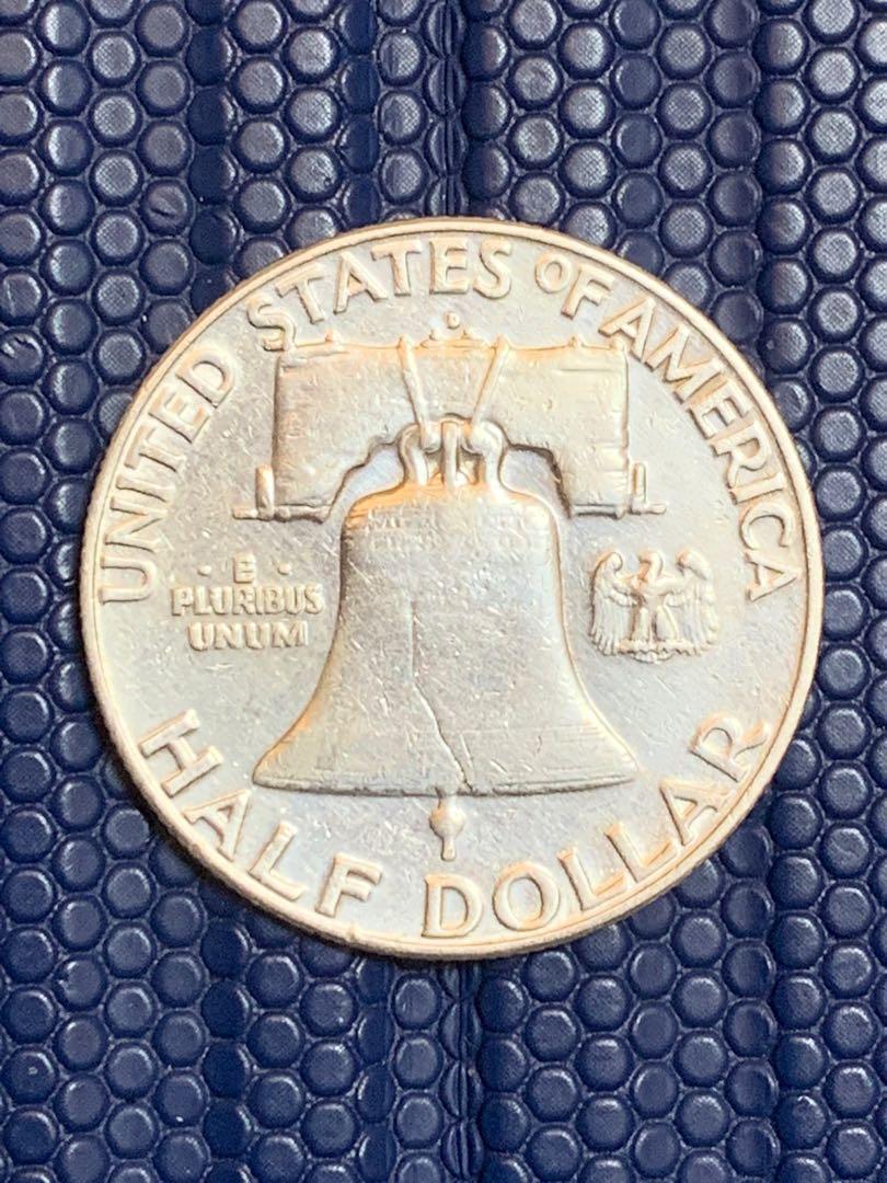銀幣) US America Franklin half dollar 美國富蘭克林半美元1962D, 興趣及遊戲, 收藏品及紀念品, 錢幣-  Carousell