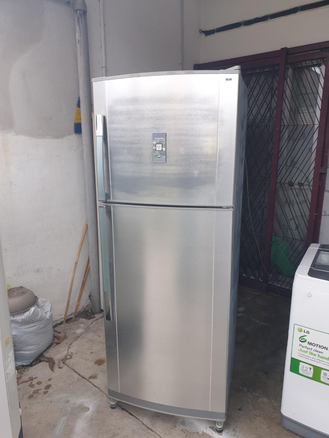 Used Sharp 2 Doors Fridge Refrigerator Peti Sejuk Peti Ais In Good Condition Kitchen Appliances On Carousell