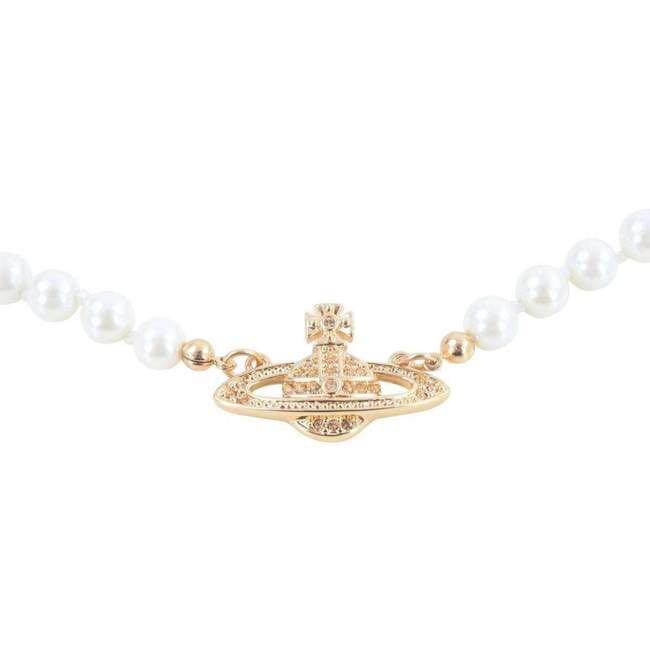 Vivienne Westwood Pearl Necklace Gold 