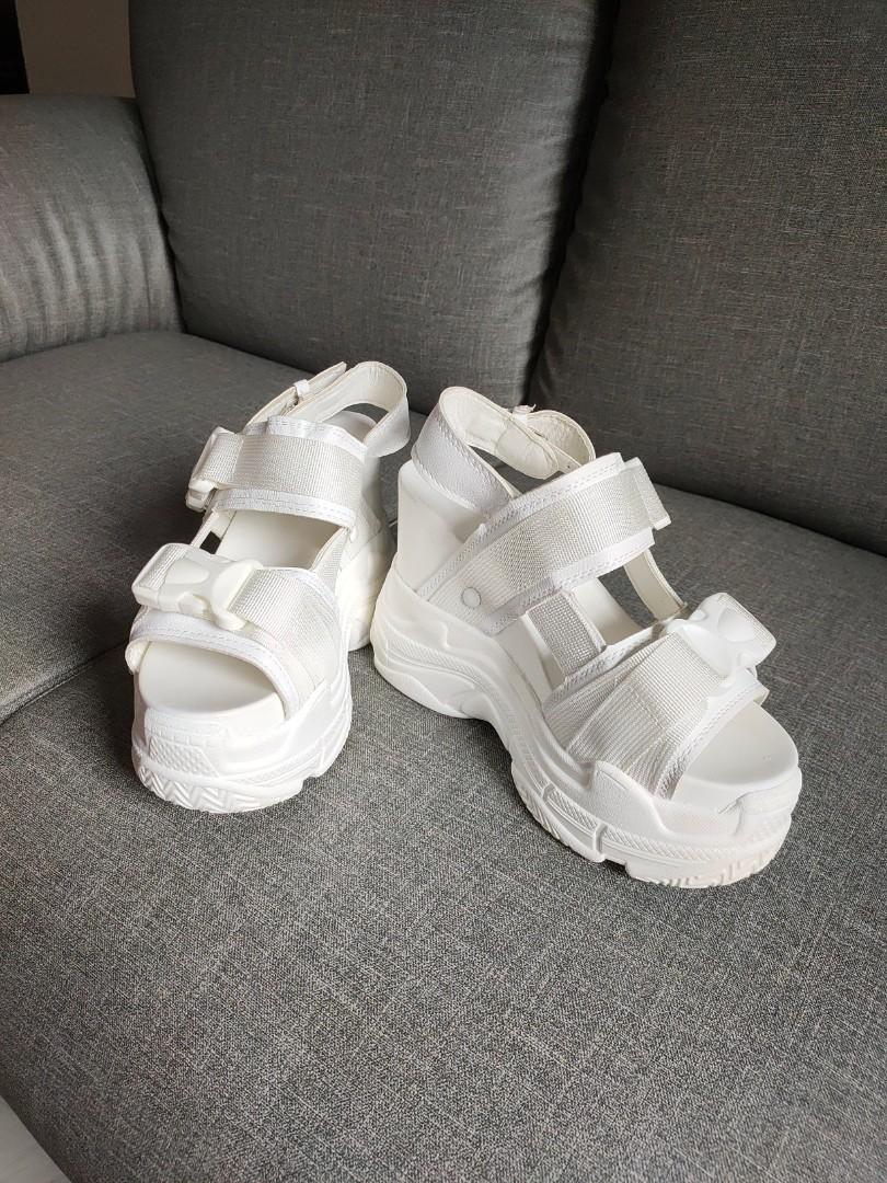 White Platform Sandals Shoes, Women's 