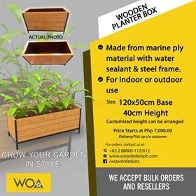 Wooden Planter Box Gardening Garden Tools Supplies On Carousell
