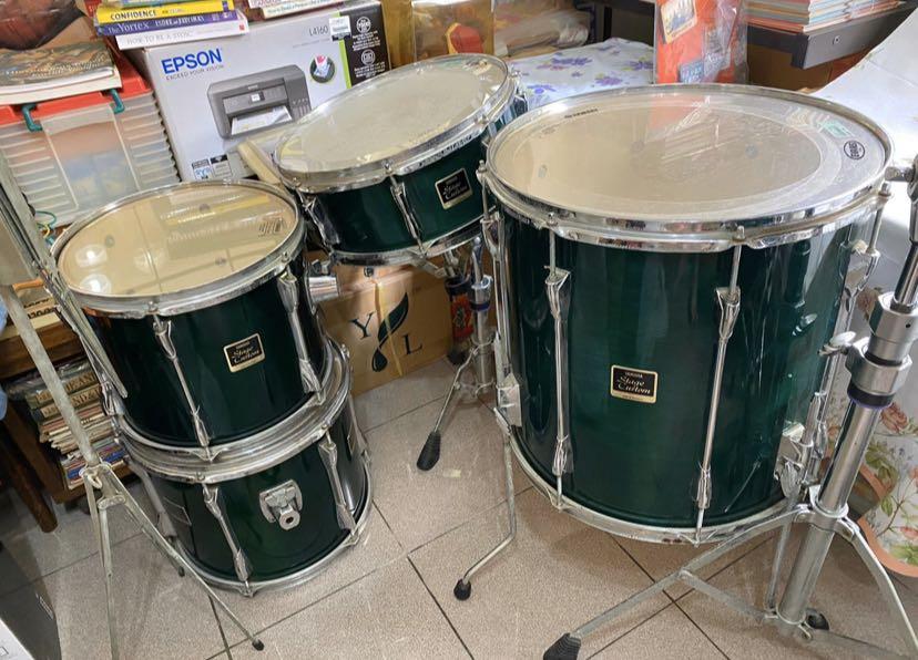 Yamaha Drum Set green, Hobbies & Toys, Music & Media, Musical