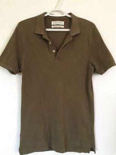 Zara men’s olive green polo shirt - small