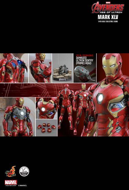 全新啡盒未開1/4 Hot toys QS006 Iron man mark 45 Special Edition 有
