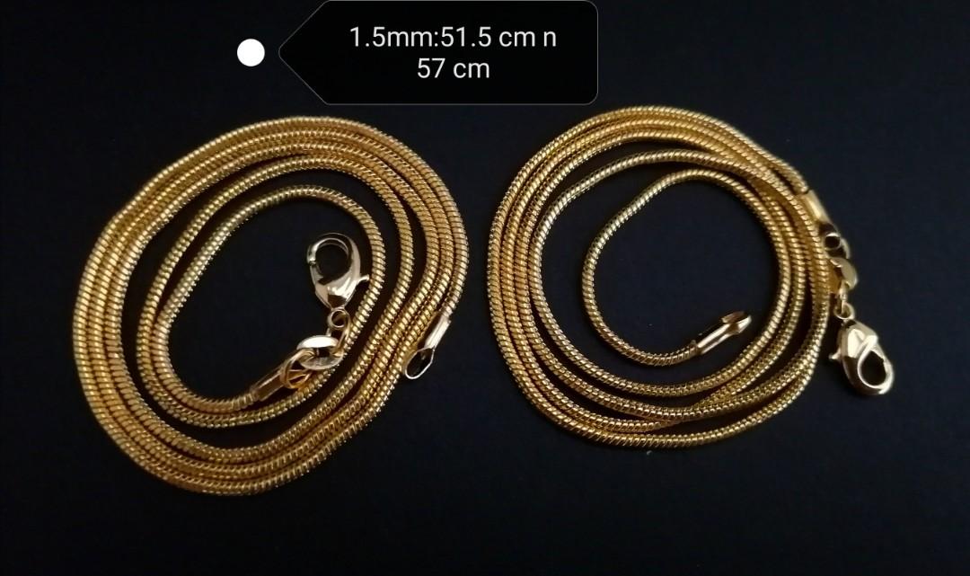 Gold plated discount snake chain