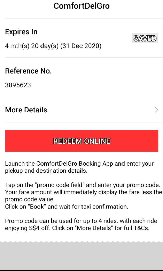 4 X 4 Comfort Delgro Promo Code Everything Else On Carousell