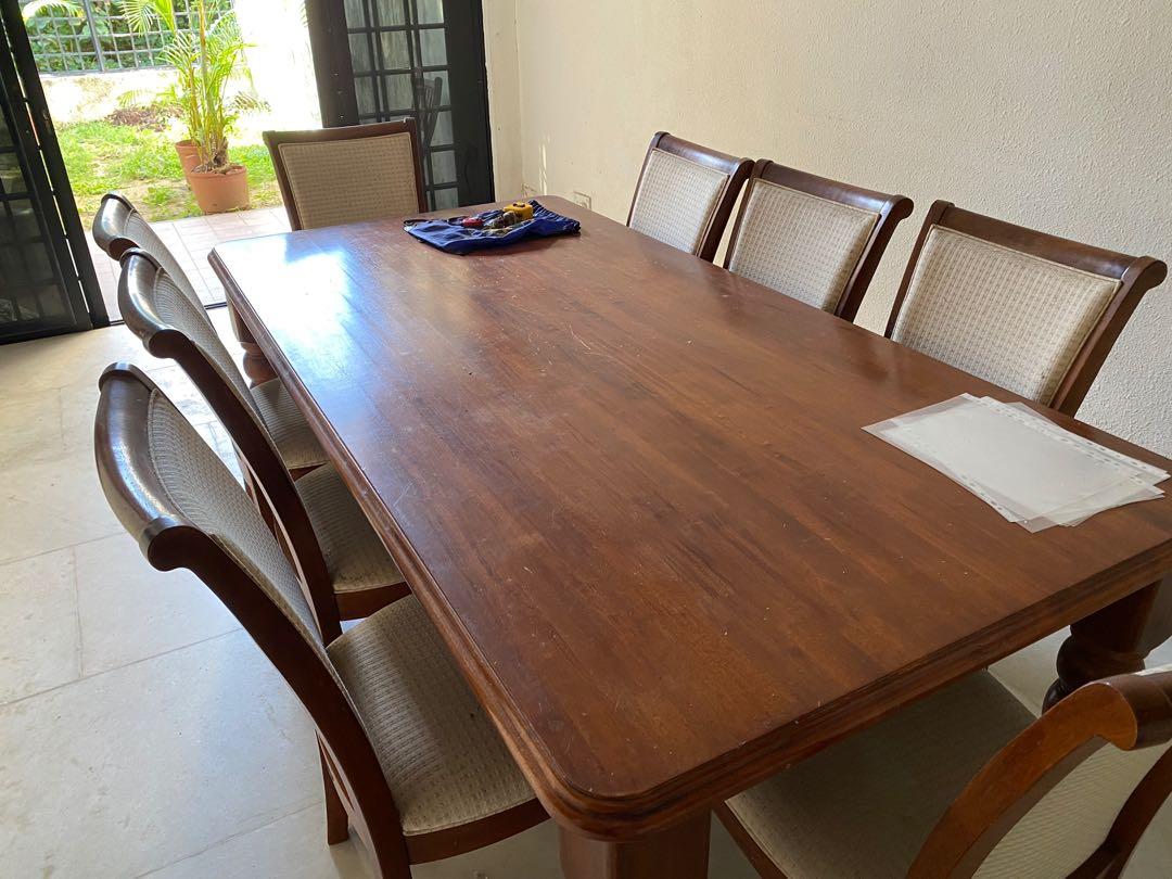 Early Settlers From Australia 8 Seater Solid Wood Dining Table And Chairs