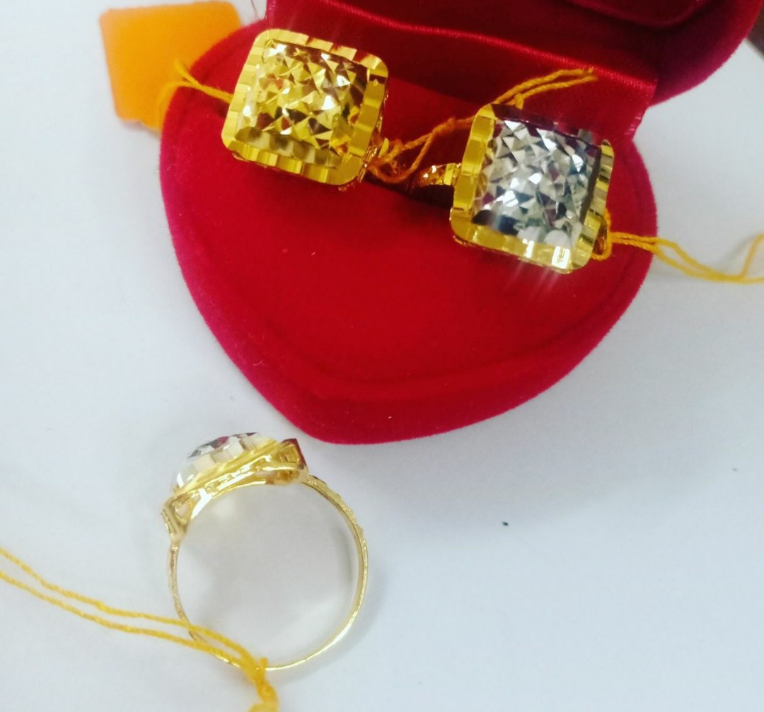 916 Gold Cincin Biskut Tawar, Women's 