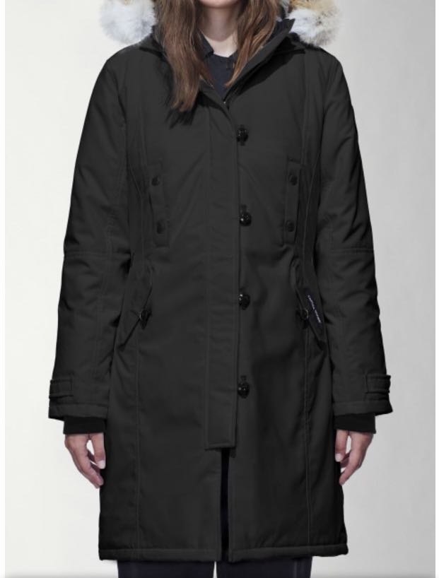 全新  Canada Goose women’s Kensington Parka Coat Goose Down Jacket (size small, black)