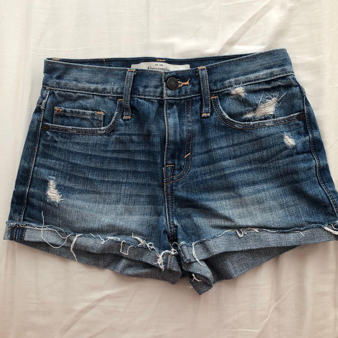 abercrombie jean shorts