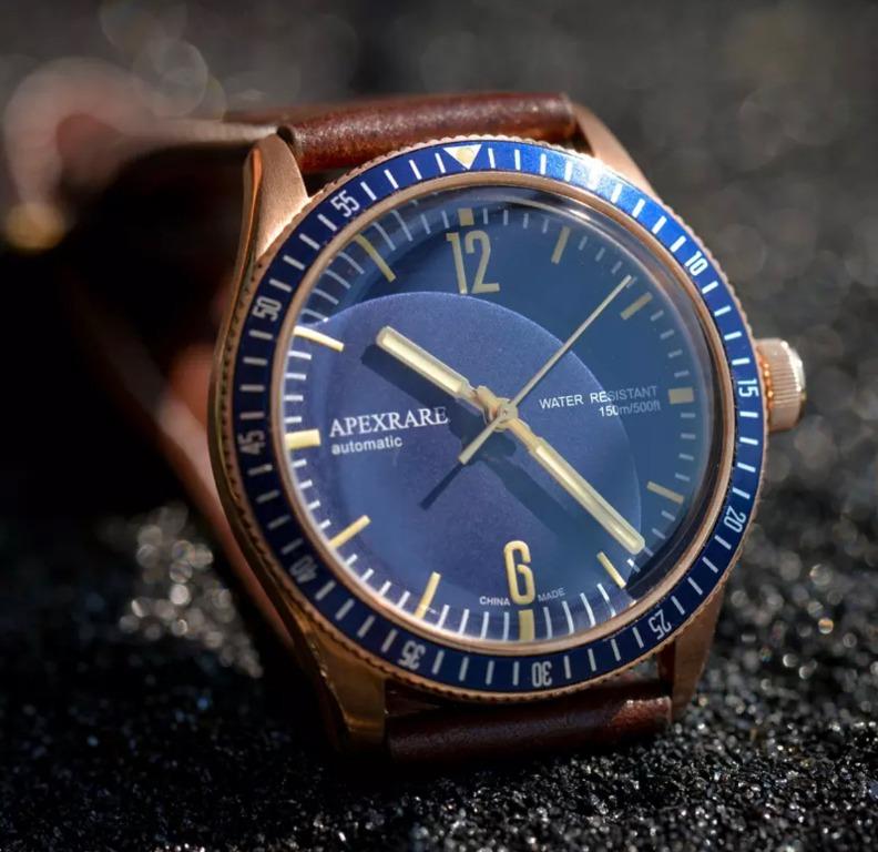 Apexrare 41mm Cusn8 Solid Bronze Vintage 65 Homage Automatic Dive Watch High Quality Limited Stock Men S Fashion Watches On Carousell