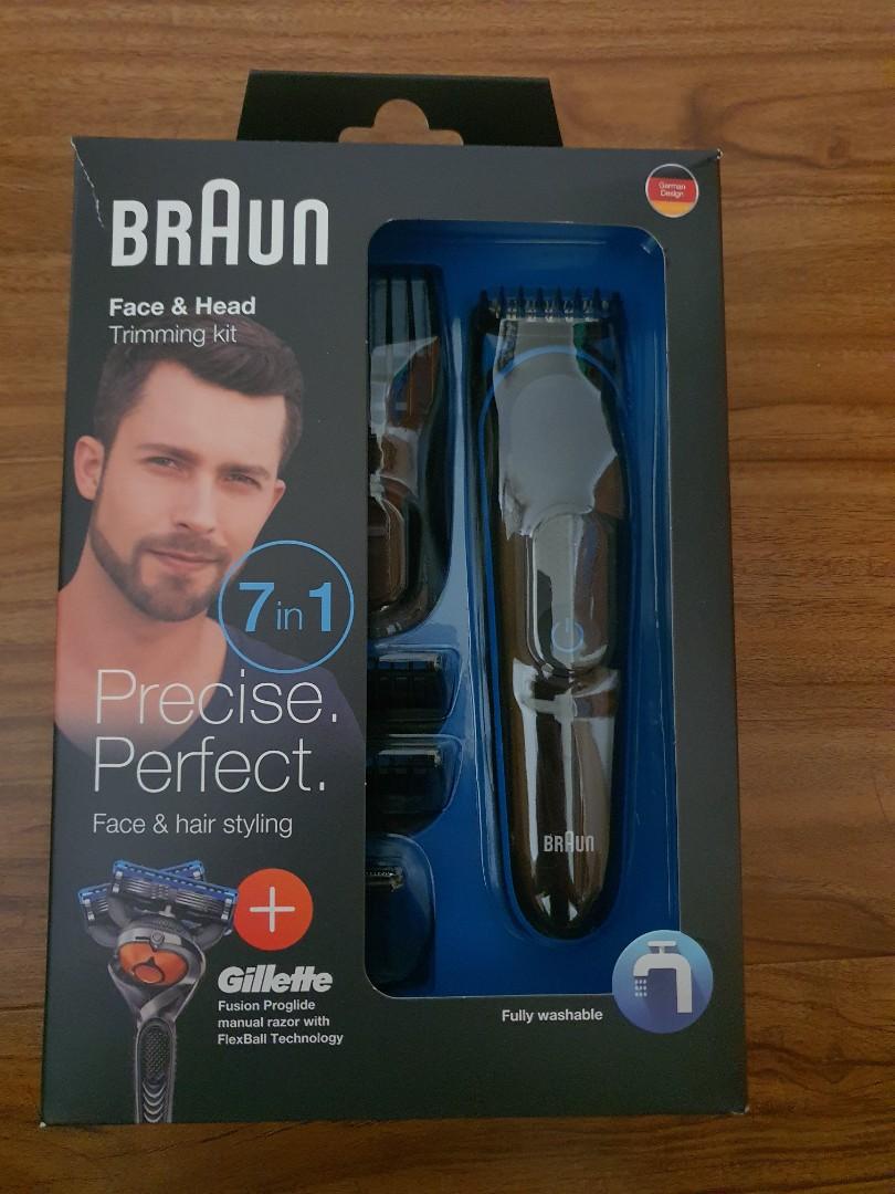 braun face and head trimming kit 7 in 1