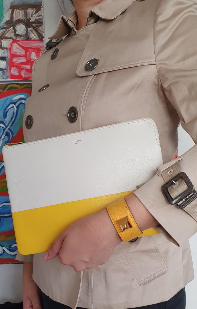 CELINE Authentic leather clutch (Category: Luxury Bags & Wallets) located in Paranaque City. Submitted by beleescloset (Listing ID 1029975586, Image 1). Description: almost new in excellent condition complete with Céline dustbag, box and authenticity card deliveries outside Metro Manila will be buyer's arrangement. thank you. once sold and paid, refund or exchange or swap is not accepted..