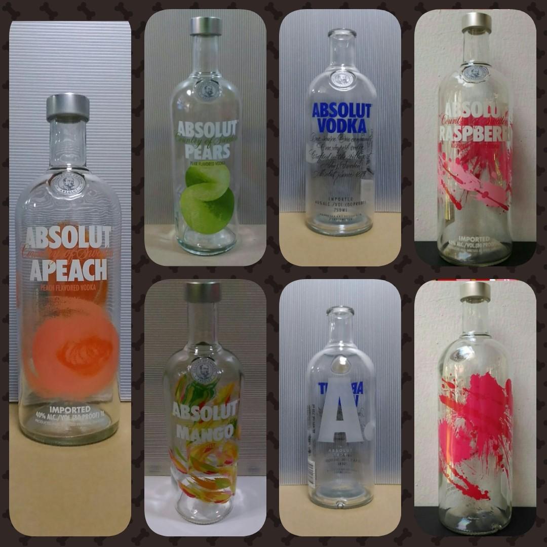 Clean Absolut Vodka Empty Bottles Assorted Old New Designs Home Appliances Kitchenware On Carousell Absolut is a part of the french group pernod ricard. carousell