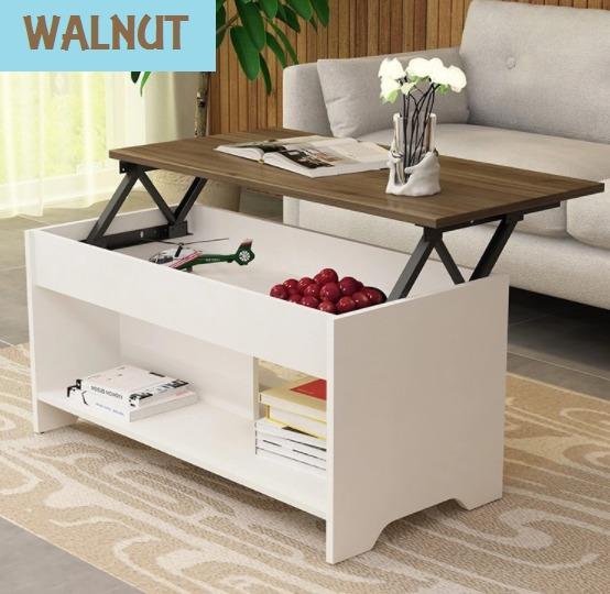 Contemporary Coffee Table With Storage Display Shelf Furniture Tables Chairs On Carousell The top can be lifted and the sides open up as well. carousell