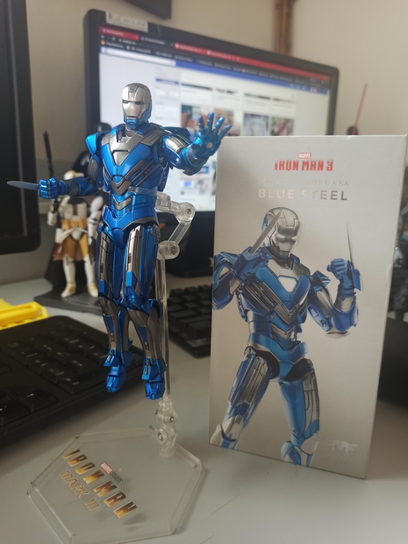 Comicave Iron Man Blue Steel Toys Games Toys On Carousell