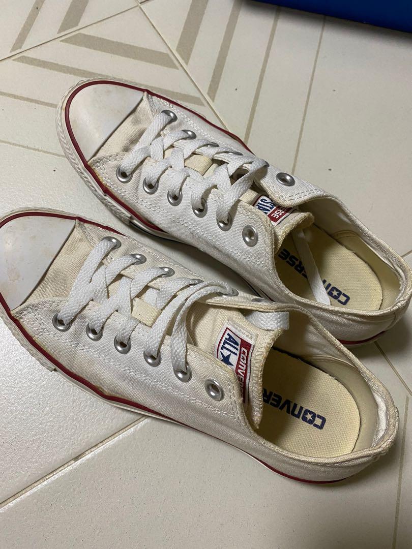 white converse turned yellow