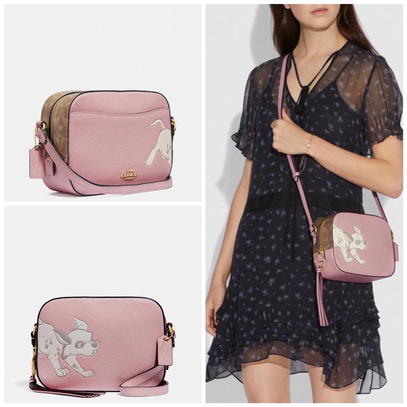 Disney x coach camera bag with dalmatian store