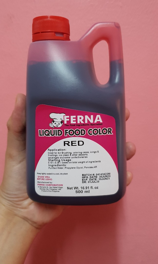 Ferna Red Food Coloring Food Drinks Chilled Frozen Food On Carousell Something expired 5 years ago should be discarded. ferna red food coloring
