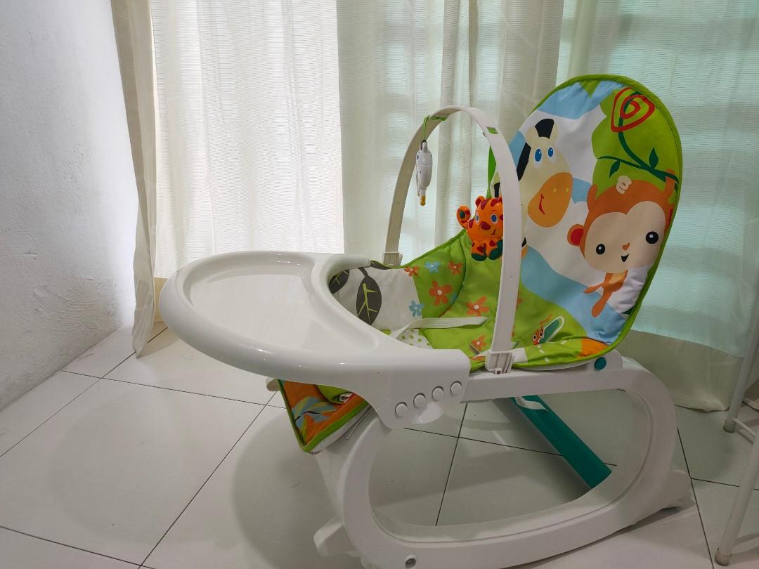 fisher price rainforest friends newborn to toddler portable rocker