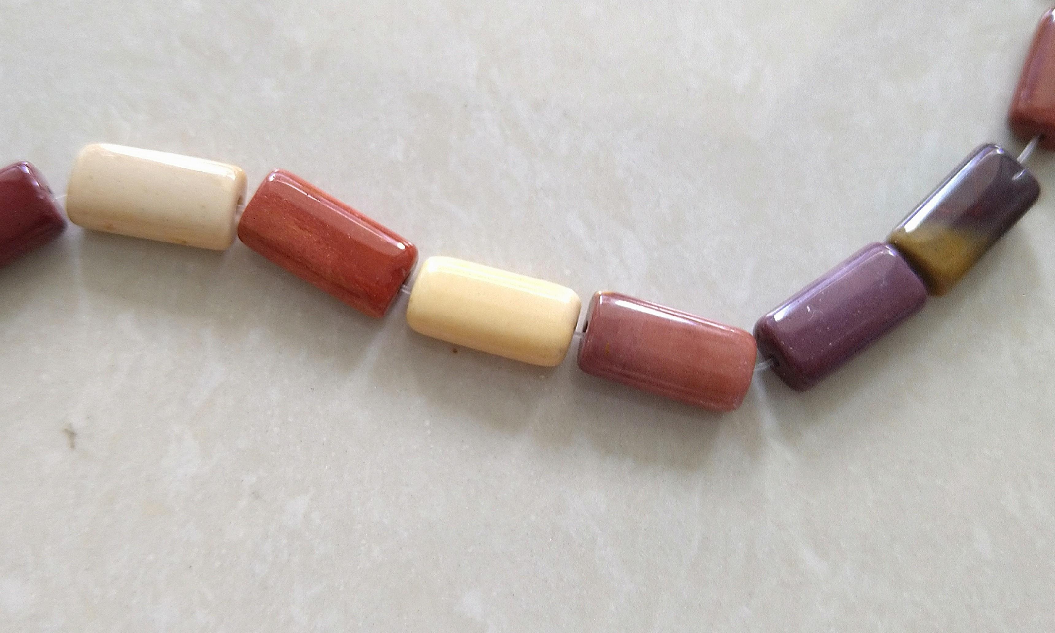 Flat Mookaite Rectangular Beads (Category: Craft Supplies & Tools) located in Singapore. Submitted by tod88 (Listing ID 1022473031, Image 1). Description: *Self-collect ONLY from Tampines MRT Station (EW2/DT32). * Fixed price. *No refund *The measurements is from random pick of the beads, it does not meant all beads are the same size. Size of the Bead is approximately 15mm(L)x8mm(W)x4mm(T). Sell 6 beads for $5.5 (B0102).