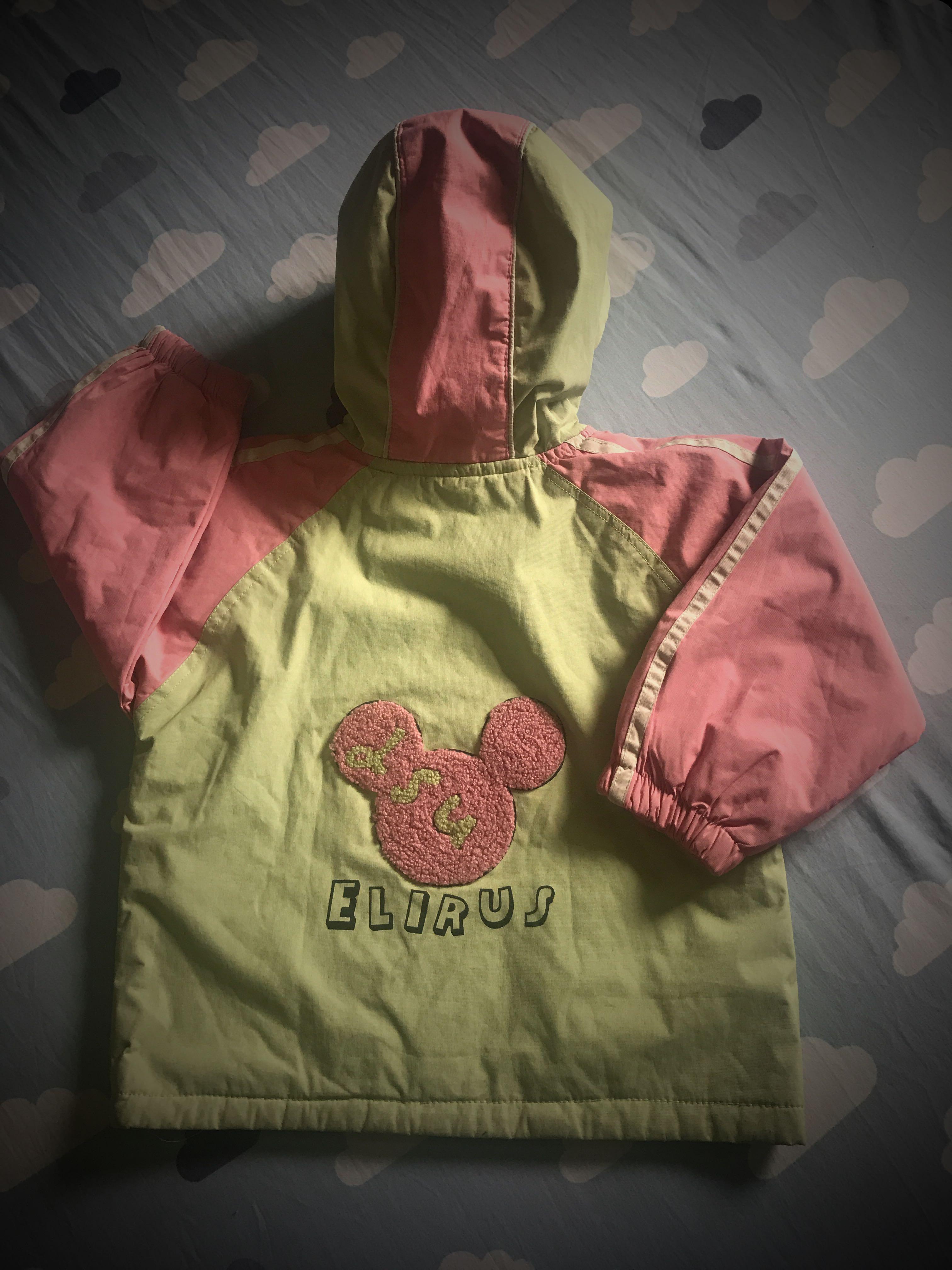 Girls’ Toddler Rain Jacket (Category: Babies & Kids Fashion) located in Quezon City. Submitted by igraine_21 (Listing ID 1029891835, Image 2). Description: •EUC •Preloved but well loved. (PLS MANAGE YOUR EXPECTATIONS) •Bought in HK. •Worn only 3x (mostly nakatago lang) DETAILS: •Elastic cuffs. •Thick waterproof fabric. Dimensions (when laid flat): CHEST- 15” LENGTH- 15.5” •RFS: Decluttering. Outgrown by my youngest girl. .