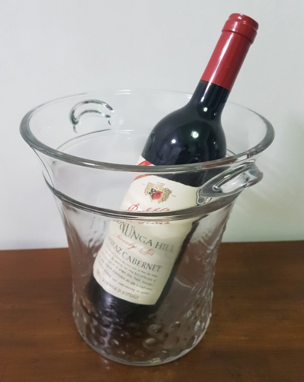 Glass Ice Bucket Wine Chiller Beer Chiller, TV & Home Appliances