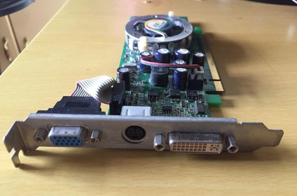 Graphics Card (Category: Computer Parts) located in Imus. Submitted by nhelsg2 (Listing ID 1030019917, Image 3). Description: GF9300GS(n) PCIE(41B) DDR2 512MB W/TV+DVI GRAPHIC CARD Technical Specifications: Chipset GPU: Nvidia Geforce 9300 GS Memory: 512MB DDR2 Core Speed: 567 MHz Memory Speed: 900 MHz Interface: PCI Express 16x Direct X Support: DirectX 10 OpenGL: OpenGL 2.0 RAMDAC: 400 MHz Memory Bus: 64 Bits Output Ports: D-SUB & DVI & HDTV Ou
