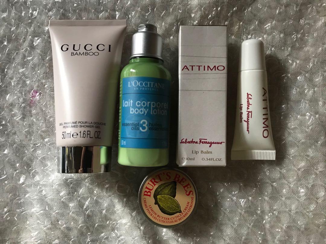 Gucci Bamboo (Category: Makeup) located in Makati City. Submitted by hemp_ (Listing ID 1029983382, Image 1). Description: Gucci Shower Gel SOLD L’occitane 50ml Lotion @ 99 Attimo Lip Balm @ 199 Burts Bees Cuticle Cream tin can @ 169 From gift set Take all 3 for 469, bundle of 3 Set of 3?assorted skin care .