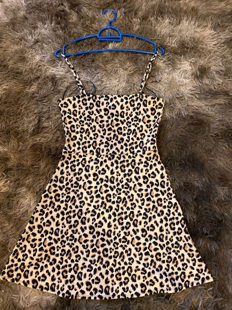 leopard print h&m dress