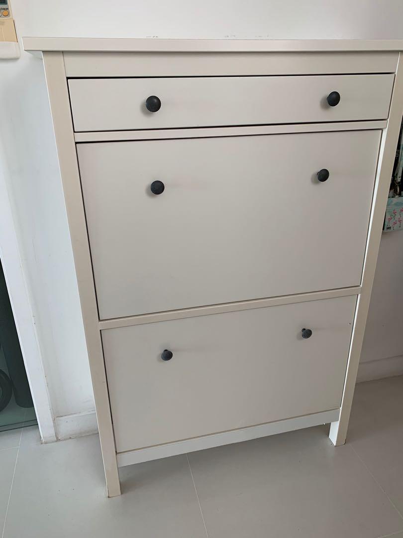 ikea white shoe cabinet on Ikea Hemnes Shoe Cabinet Furniture Home Living Furniture Shelves Cabinets Racks On Carousell