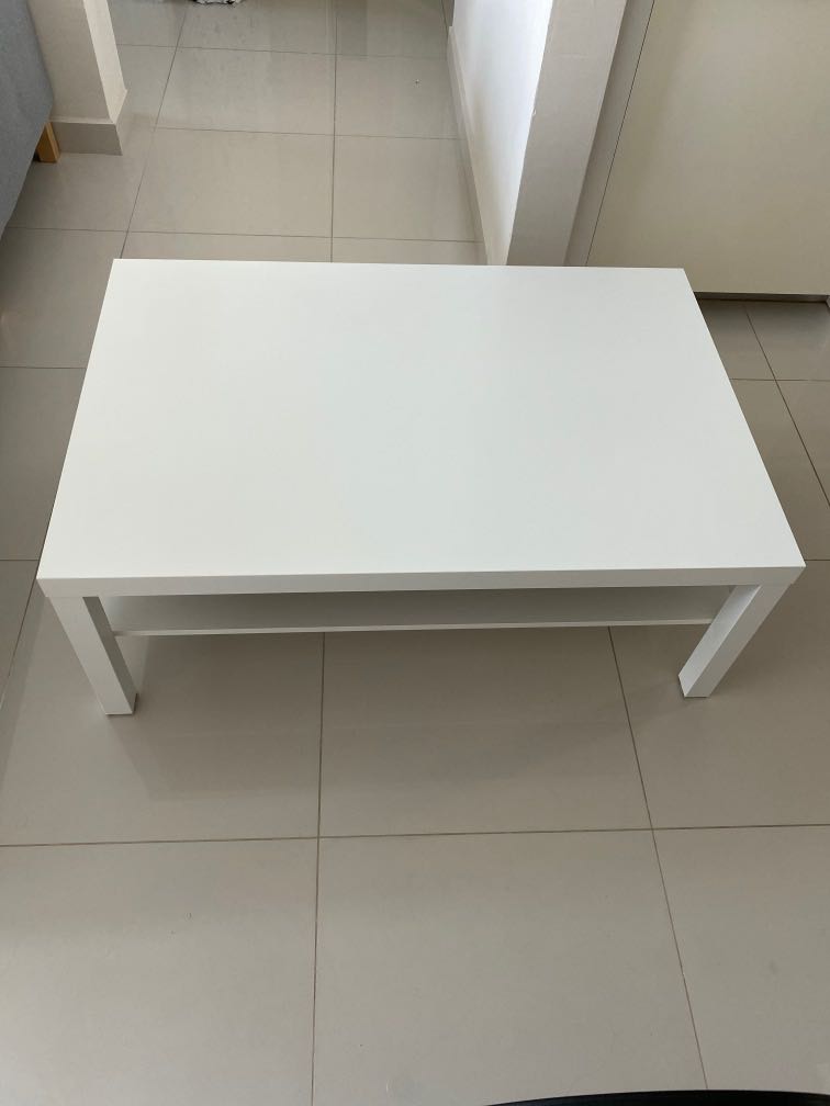 Ikea White Coffee Table Lack Home Furniture Furniture On Carousell