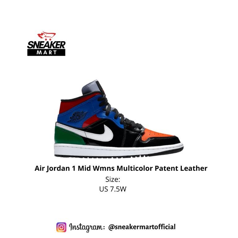 jordan 1 mid patent multicolor