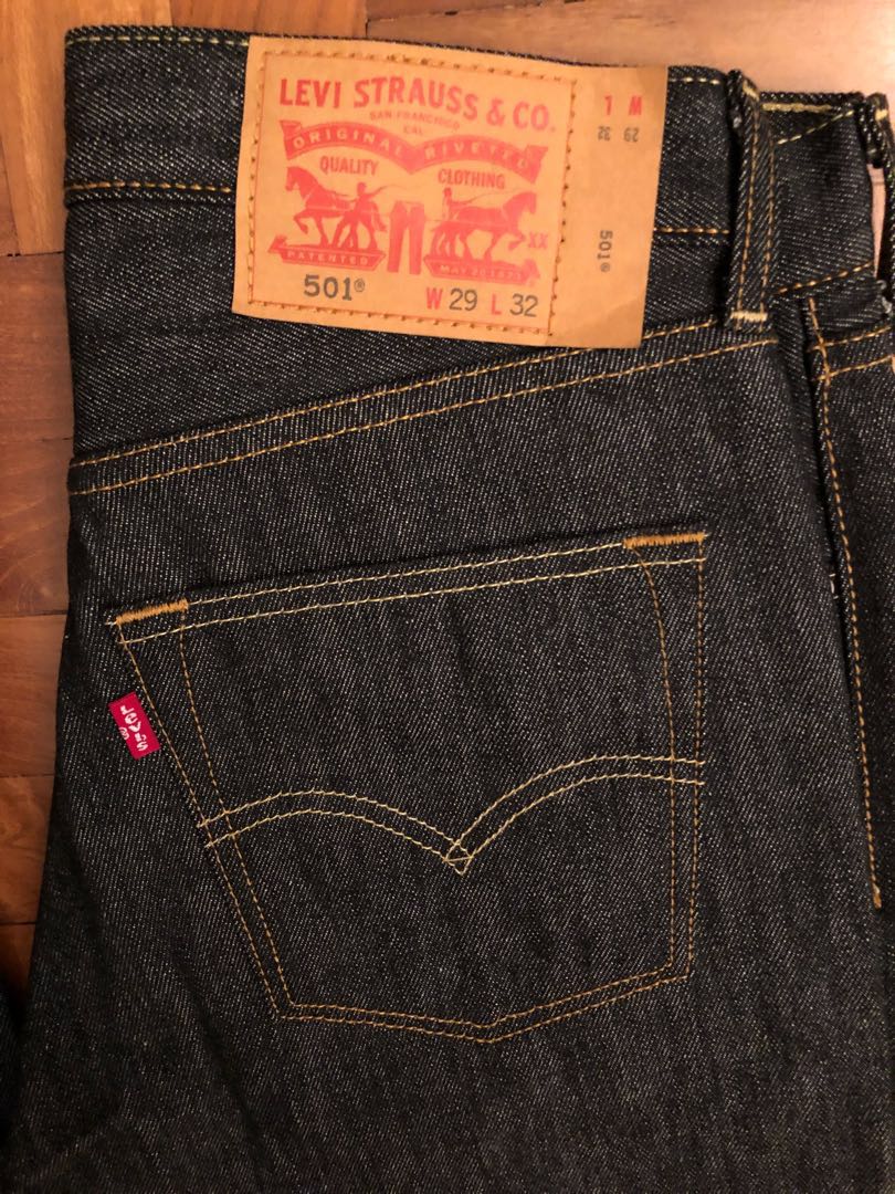 Levi's 501 STF Raw Denim Jeans Brand New, Men's Fashion, Bottoms, Jeans on  Carousell