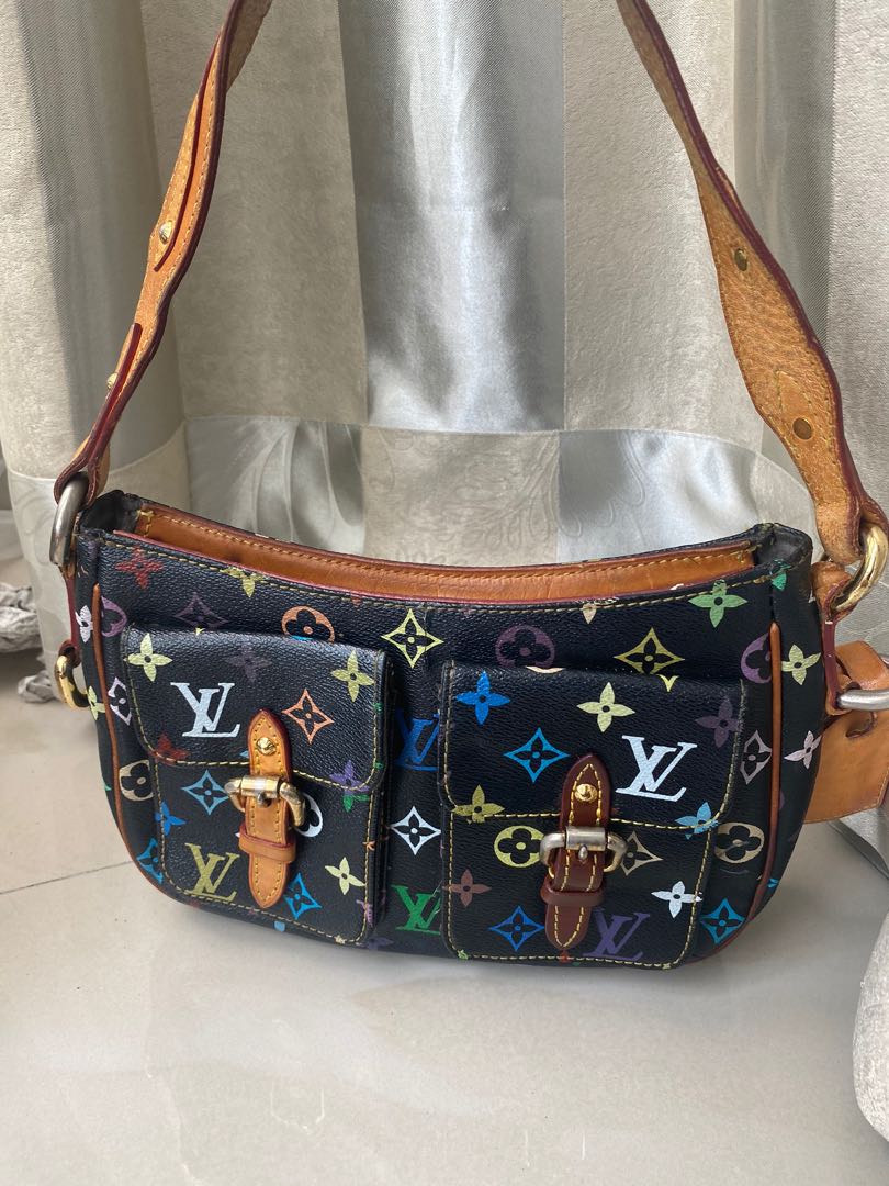 Louis Vuitton Black Monogram Multicolore Lodge PM Shoulder Bag