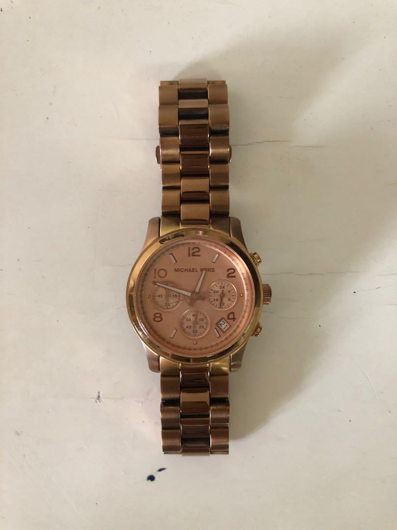 Michael kors rose discount gold watch battery