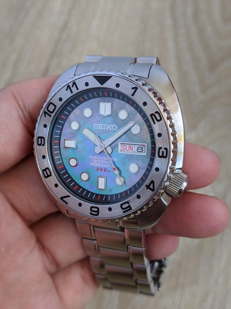 Modded Seiko turtle with MOP dial, Mobile Phones & Gadgets, Wearables &  Smart Watches on Carousell