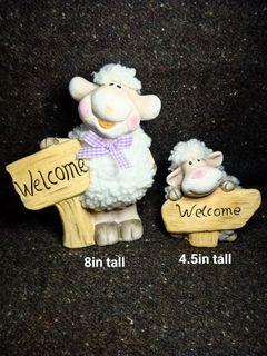 Mother and Daughter Sheep Welcome Signage
