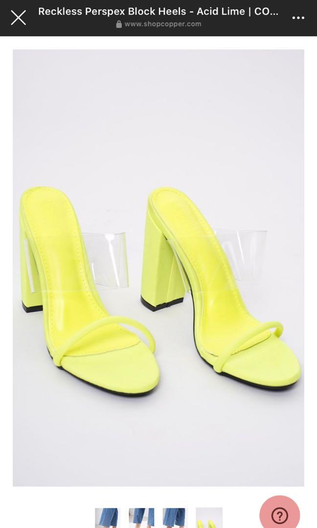 lime block heels