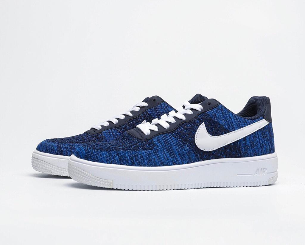 Nike air force 1 flyknit 2.0 blue store
