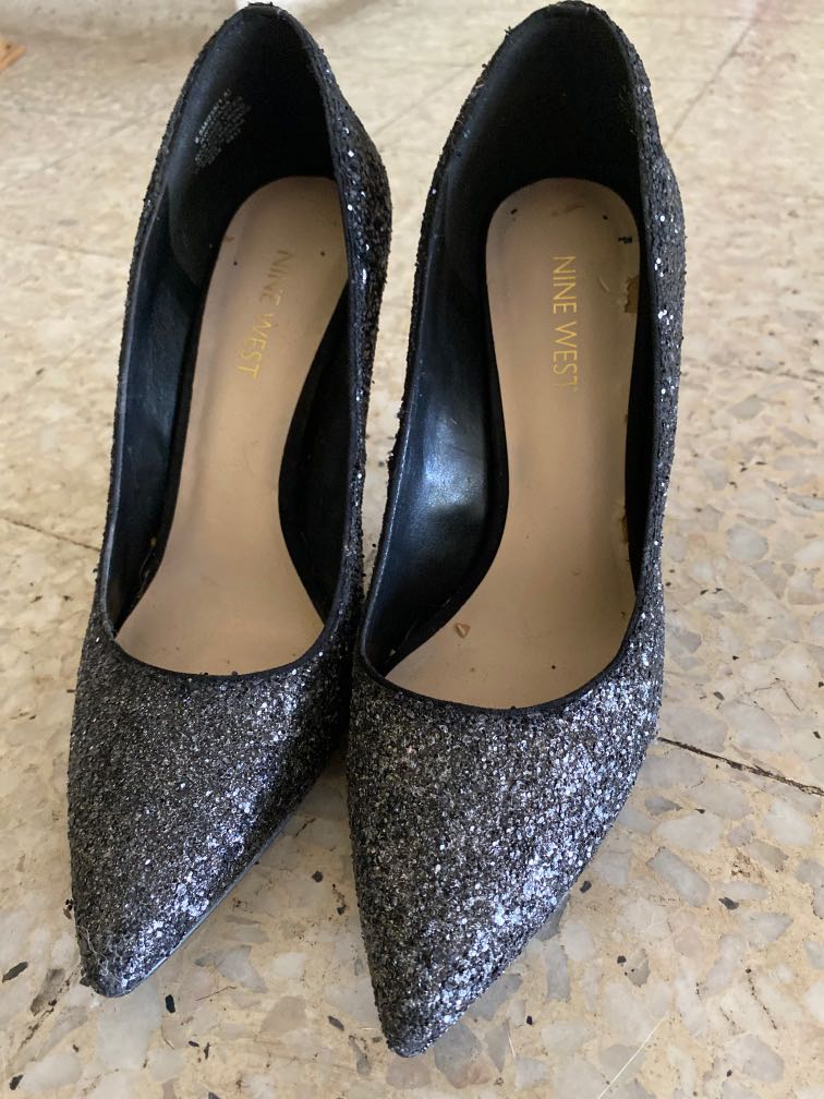 nine west glitter pumps