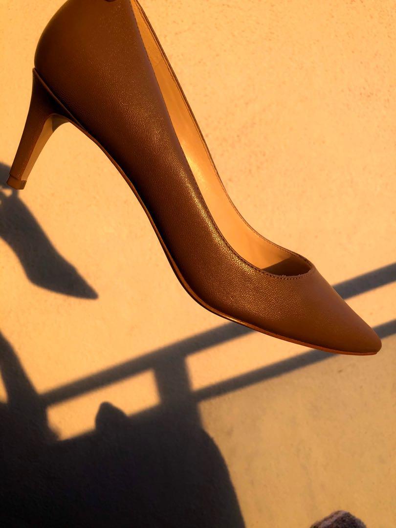 nine west orange heels